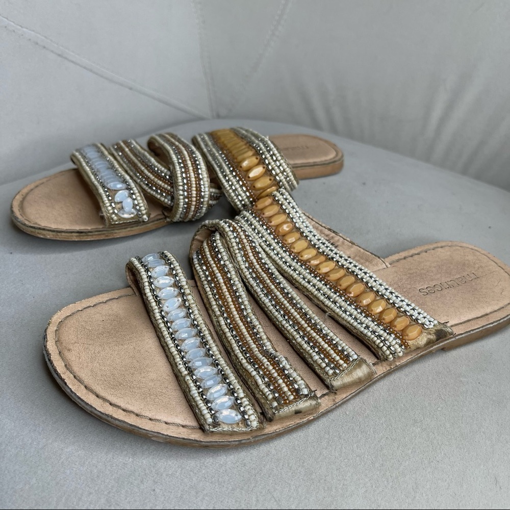 Maurices Women's Gladiator Strappy Sandals Zip Back Summer Shoe US Size 7